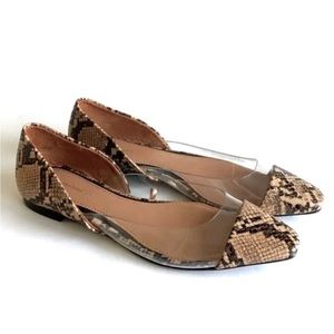 Zara Snakeskin Flats